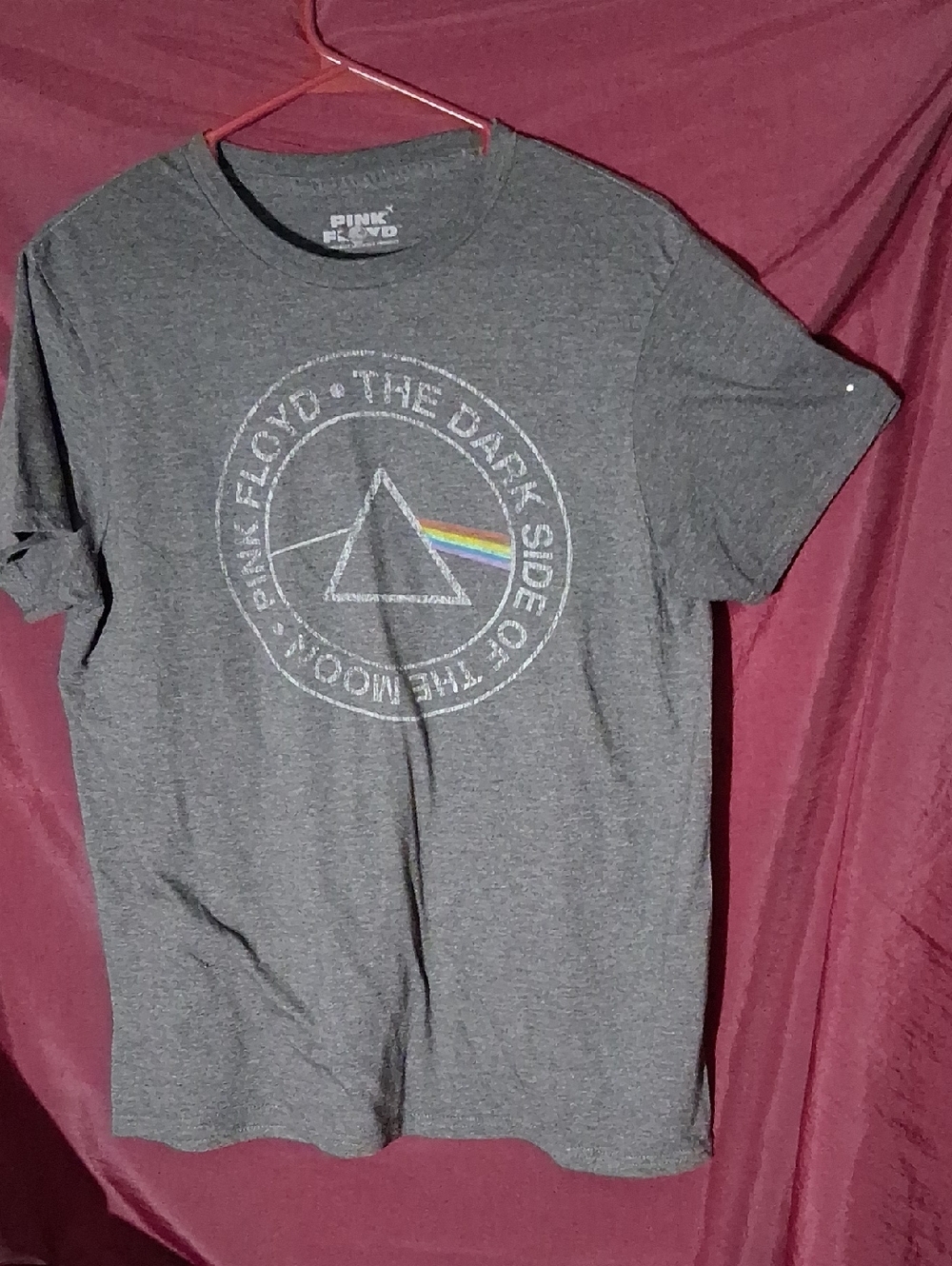 Pink Floyd Gray Short Sleeve 'Dark Side' Graphic Tee